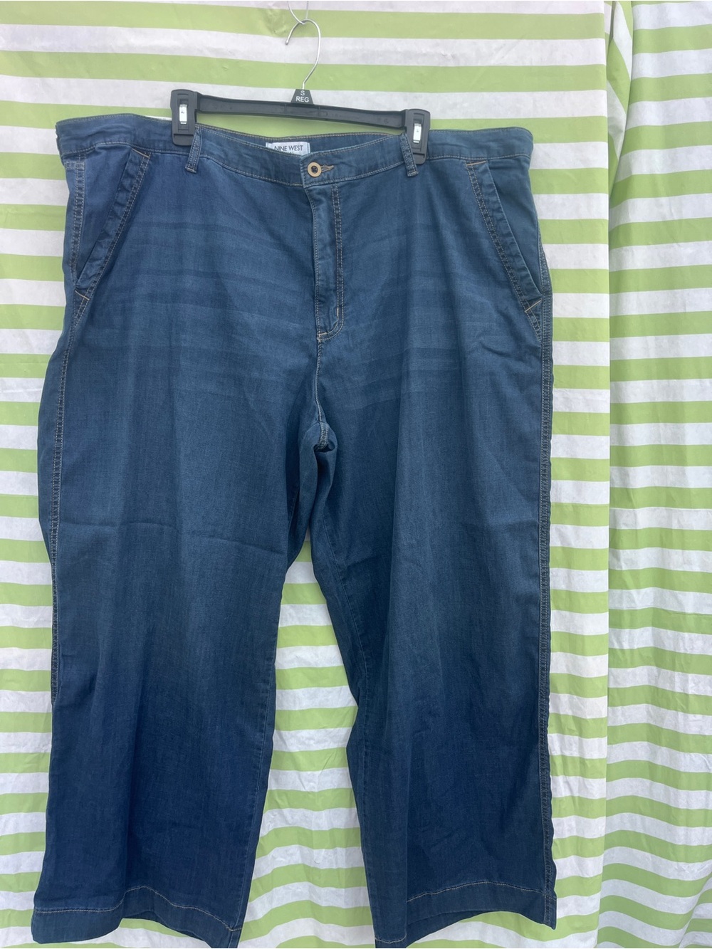 Nine West Women's Dark Blue Wide Leg Jeans